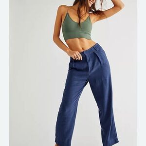 Free People clean linen pants